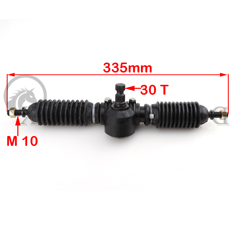 Conjunto de piñón de estante de eje de engranaje de dirección asistida Go Kart de 320mm para bricolaje China Karting ATV UTV Buggy Quad accesorios de bicicleta