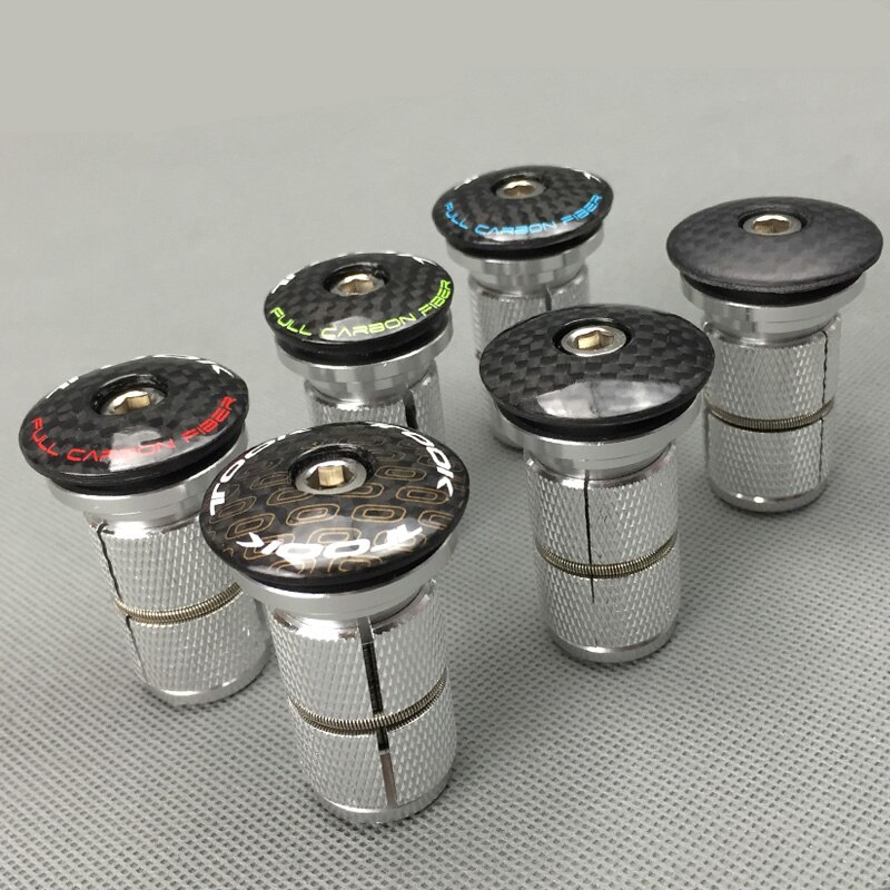 Fiets Headset Expander Plug Compressor Stem Top Cap 28.6mm (1 1/8 ") voor Carbon Vork Carbon Headset Stuurpen Top Cap