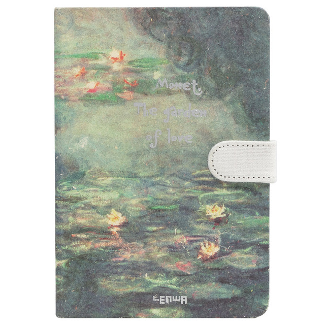Creatieve Briefpapier Hardcover Dagboek Monet Tekening Stijl Handboeken Schema Plan Notebook: B