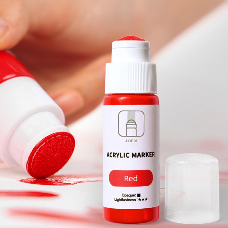 Rotuladores de pintura para grafiti, rotulador acrílico con punta de 18mm de secado rápido, permanente, fregona de 60ml, marcador para grafiti, resistente al agua y a la decoloración