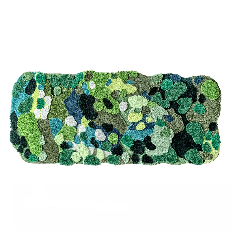 3D mech tuftowanie Mata łazienkowa Dywan robić salonu Długi dywanik nocny Miękka podkładka podłogowa robić sypialni Wystrój domu: czarny