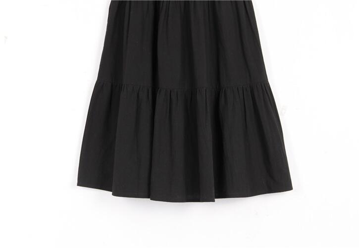 Girls Skirt Autumn Winter Baby Girls Black Cotton Long Skirts Teenage Girl Skirt Children Clothing 6 8 10 12 14Year