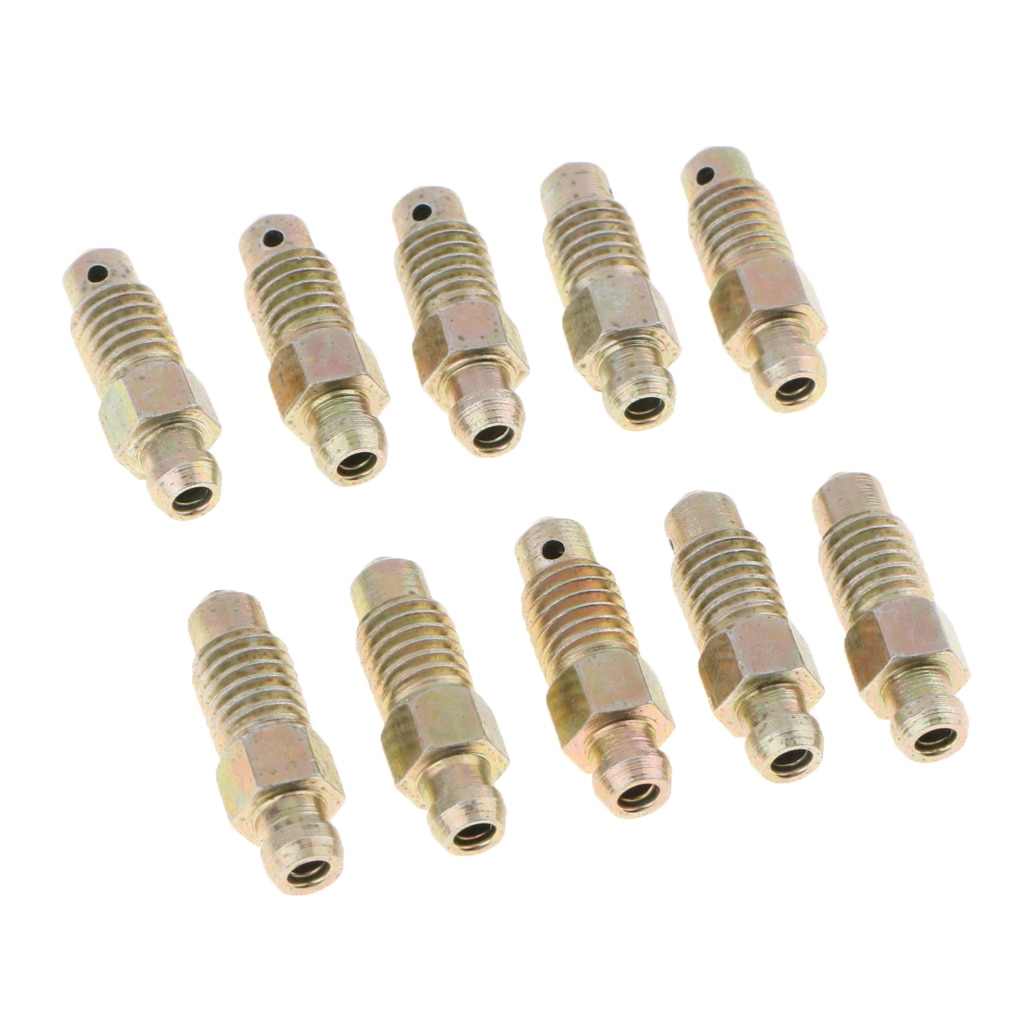 10 deler erstatningsbil motorsykkel 25mm bremseutluftingsskruer  m8*1.25mm