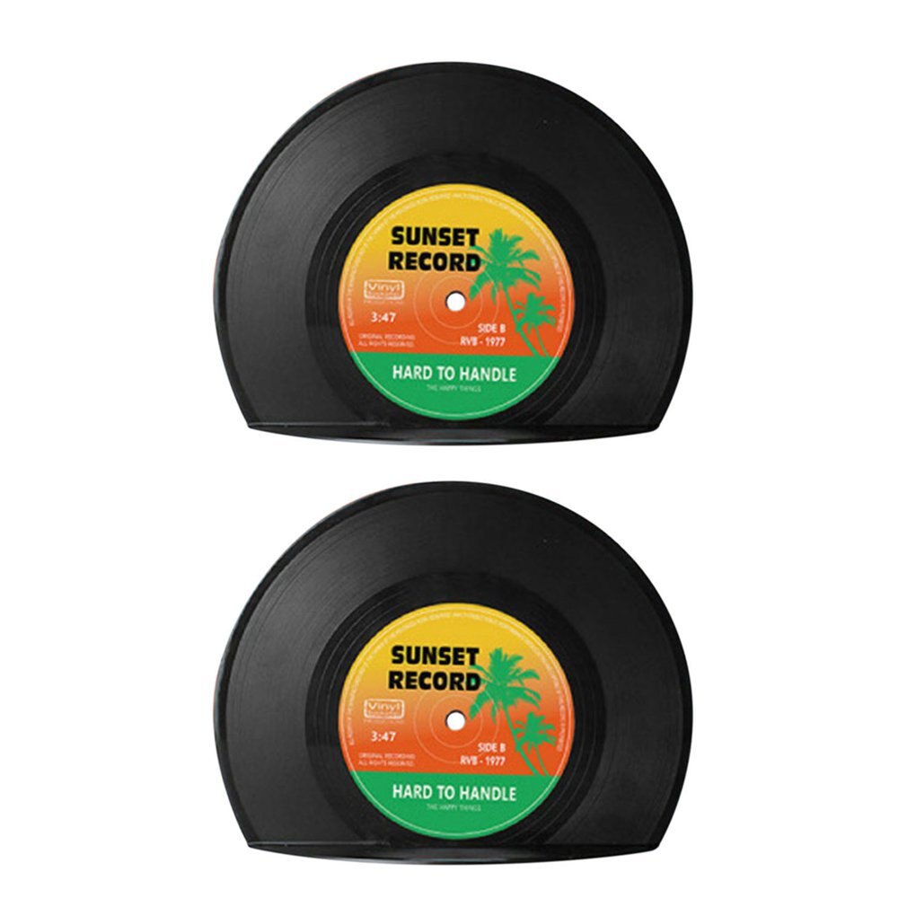 1 Pair Record Bookend Plastic Unique easy to use and practical