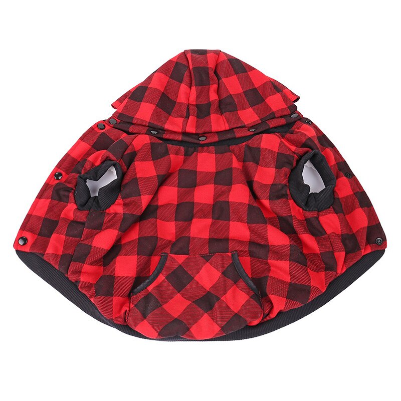 Benepaw Klassieke Plaid Comfortabele Hond Kleding Forr Meidum Grote Honden Winter Dikke Fleece Pet Jacket Coat Puppy Kleding: Rood / L