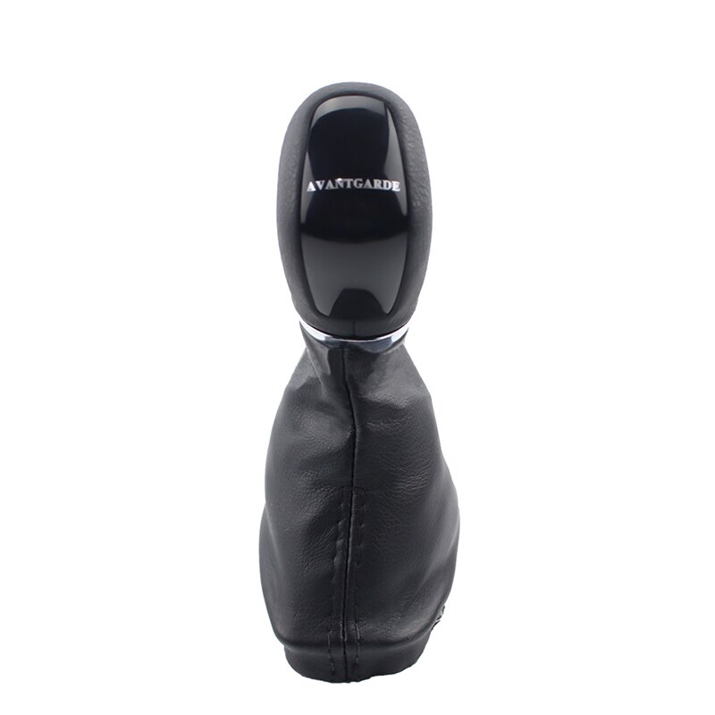 Alta qualidade preto automático botão do deslocamento de engrenagem com gaitor boot para mercedes benz w203 w209 acessórios automóveis: AVANTGARDE logo