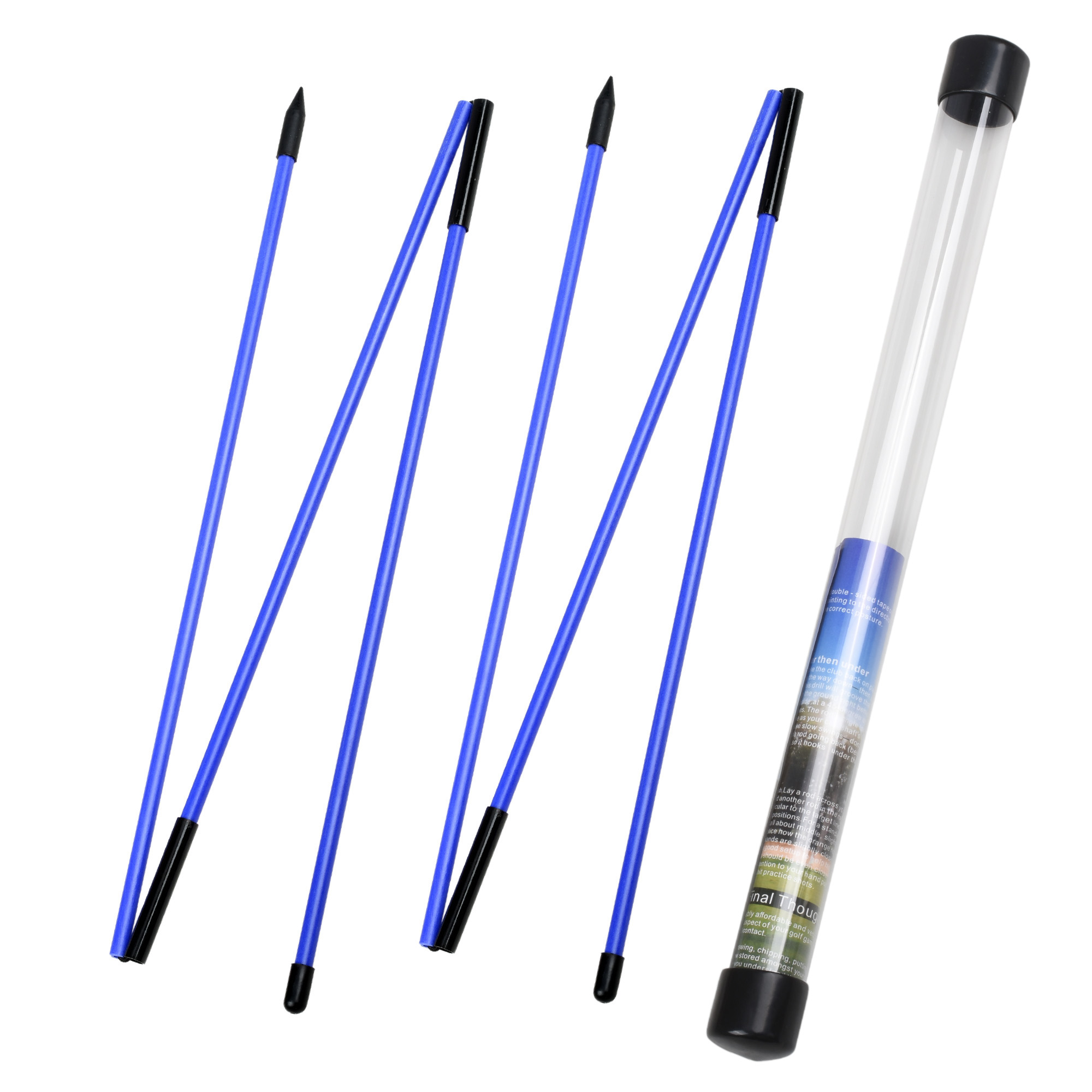 Golf Alignment Sticks 2 Sets 48inch Alignment Practice Rods Collapsible 6 Colors Golf Alignment Sticks Golf Swing Training Tools: Blue