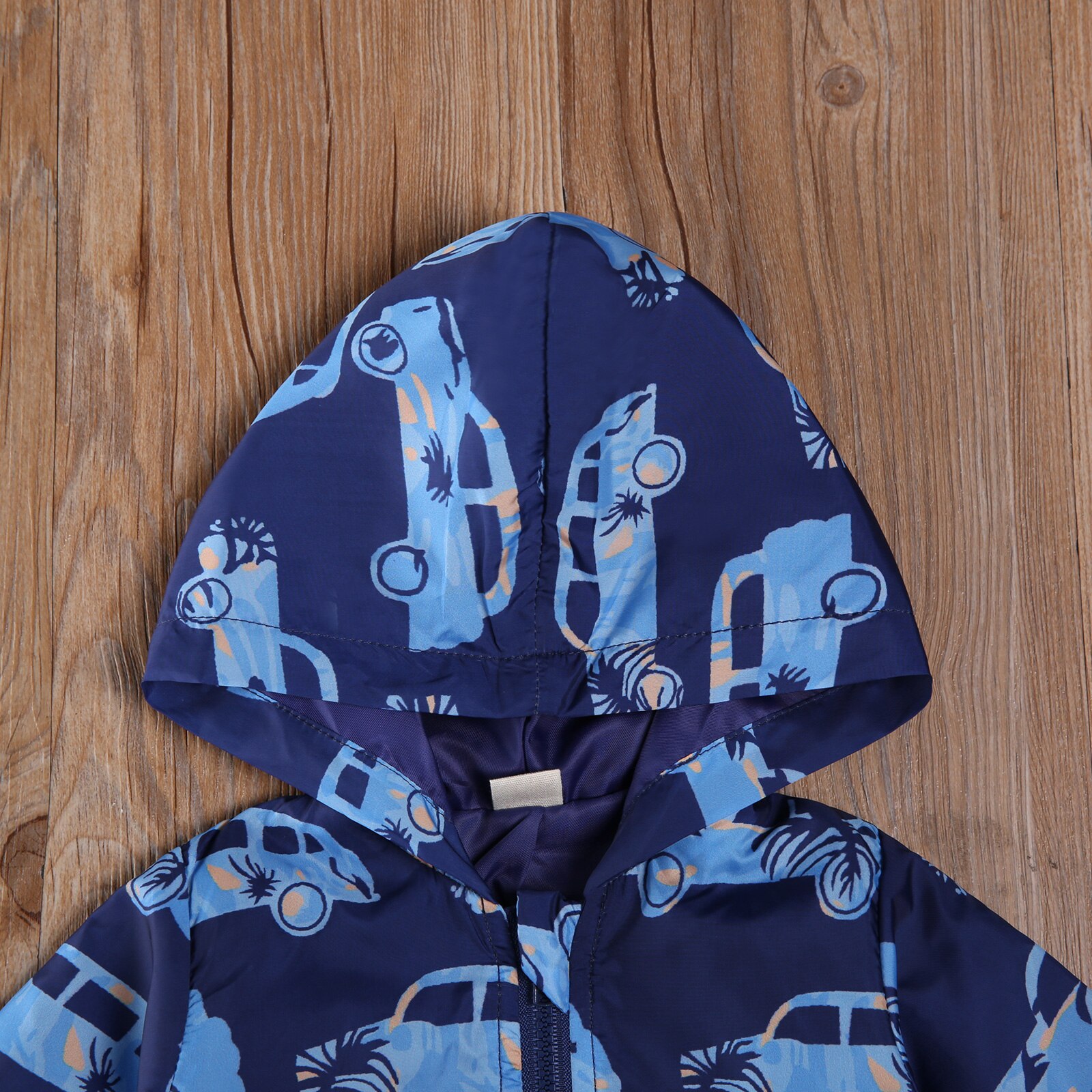 Pudcoco Herbst Winter 0-24M Kleinkind Baby Jungen Mädchen Blau Mit Kapuze Auto drucken Reißverschluss Jacke Langarm Mantel Hoodie Warme Outfit