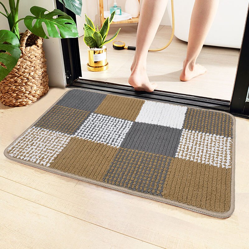 Paillasson d'entrée moderne, tapis de bienvenue pour porte d'entrée, tapis de cuisine antidérapant, tapis de sol rectangulaire, paillasson doux 40 x 60cm/38 x 58cm