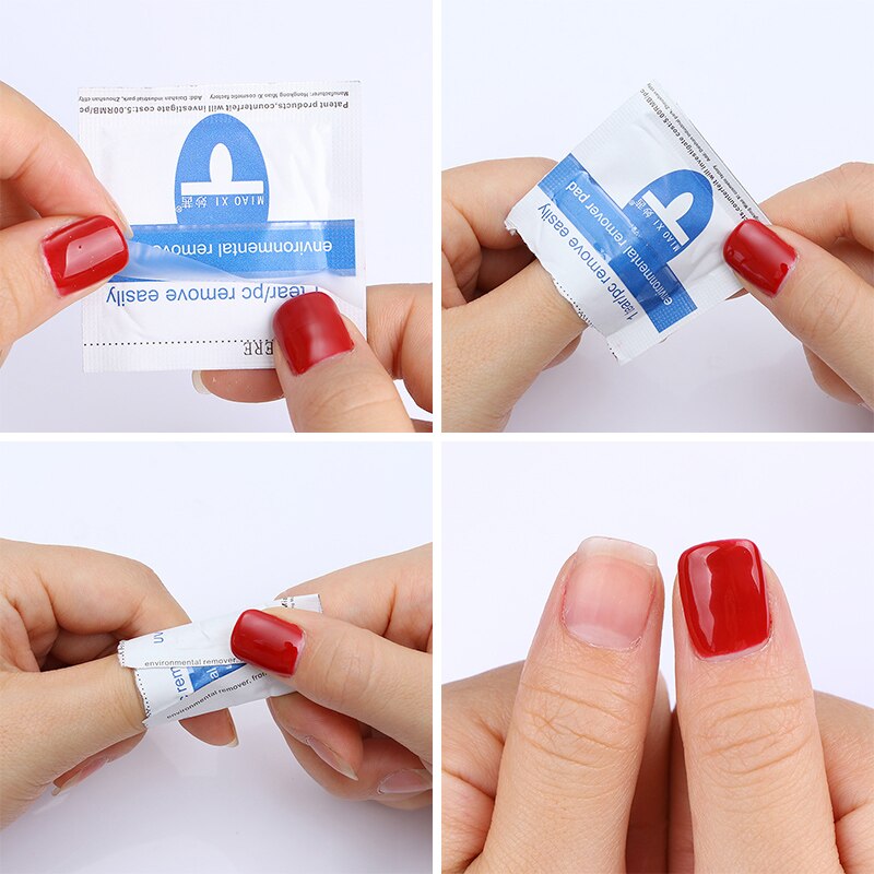 Nicole Dagboek Uv Soak Off Gel Polish Remover Pads Dual-Ended Nail Art Uv Gel Remover Dode Huid Cuticula pusher Art Tool
