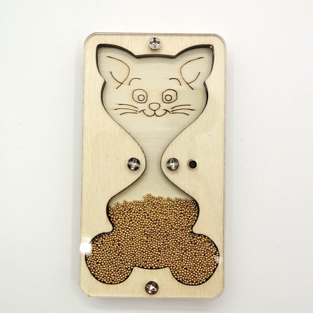 Sablier en bois pour bébé, souris et chat, accessoires Montessori, pièces d'éléments, horloge de sable pour l'éducation des enfants, bricolage, planche occupée: Or