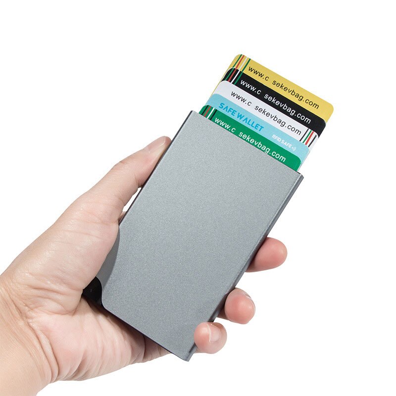 SEEKRID Automatic Aluminium ID Credit Card Holder Cardholders for Men Women