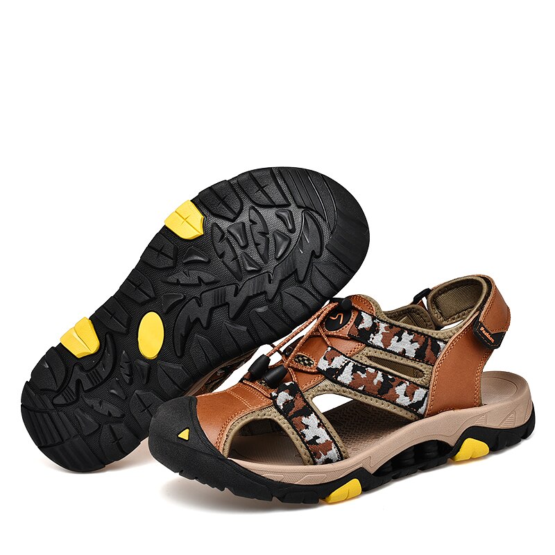 Komfort mann kork herre romerske sandalier sandler sandaler store for sko sandaler sandalier på tøfler masculina sommer plage stor: Lysebrun / 39
