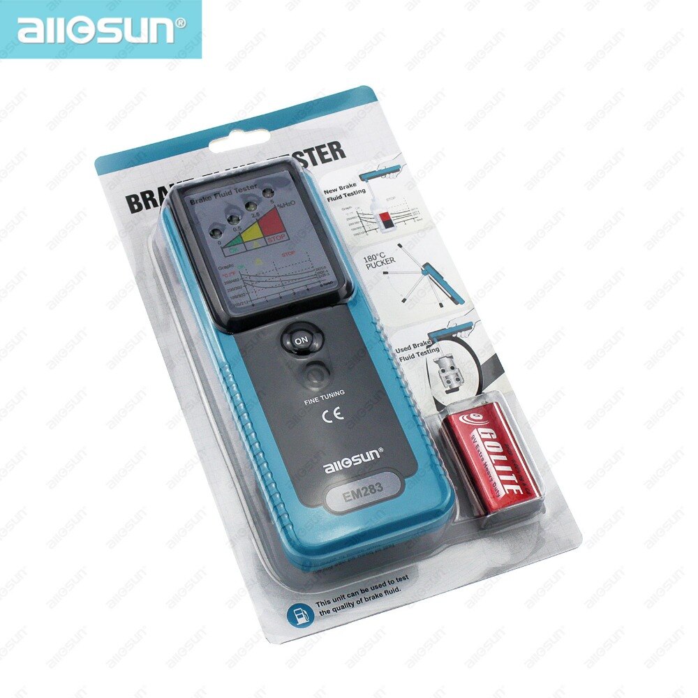 Automotive Brake Fluid Tester Car oil testing with LED 180 Degree Pucker built-in buzzer All-Sun EM283