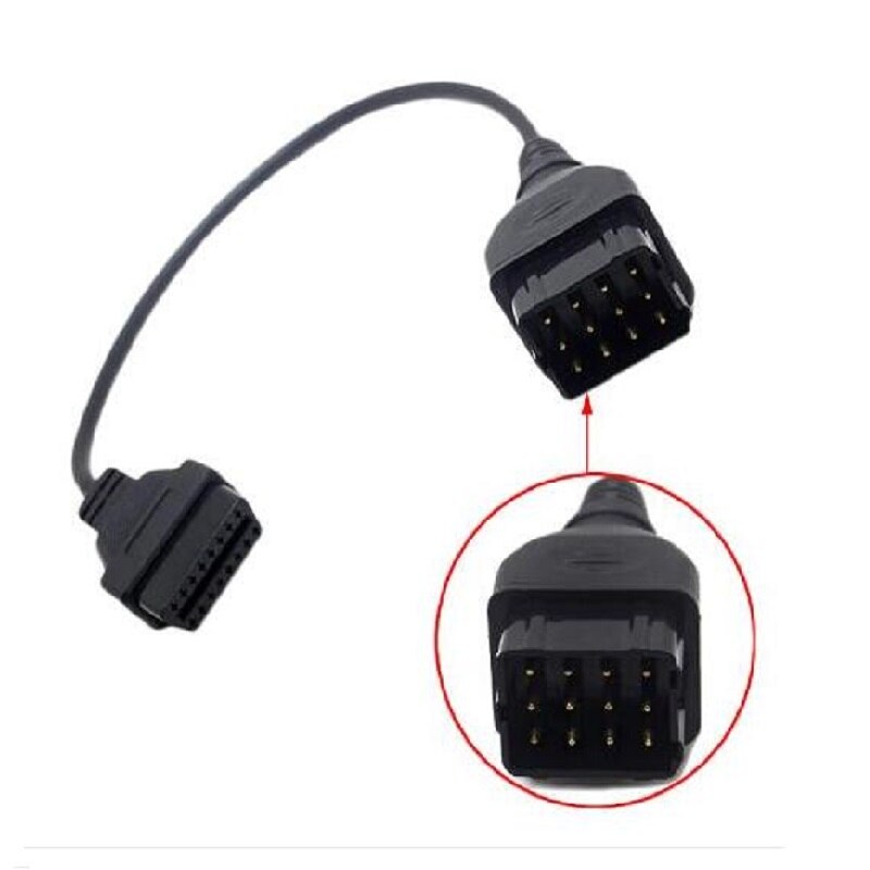 OBD2 Lkw diagnostizieren Kabel Arbeits Gaz 12pinfor 16 Stift Weiblichen zu Männlichen 12 Stift OBDII DLC 16 Stift Konverter kabel gaz 12Stift