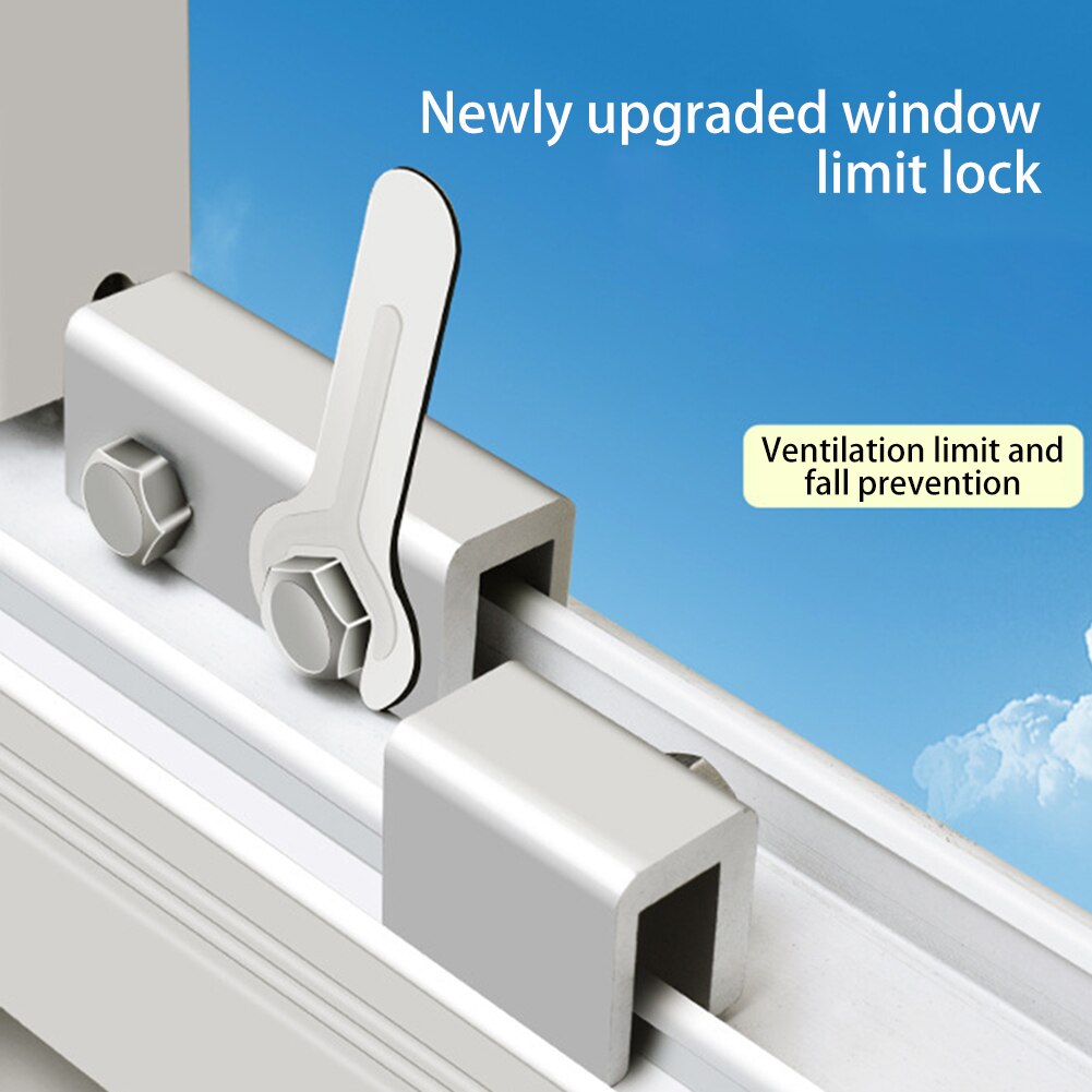 Sliding Sash Stopper Window Catch Security Translation Screen Lock Limiter Aluminium Door Child Safety Sliding Window Locks