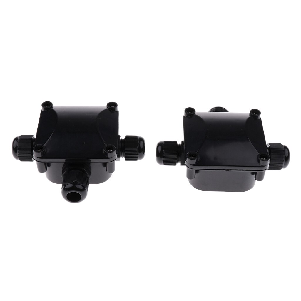2x 3 Way IP68 Waterproof Electrical Wire Connector Junction Box