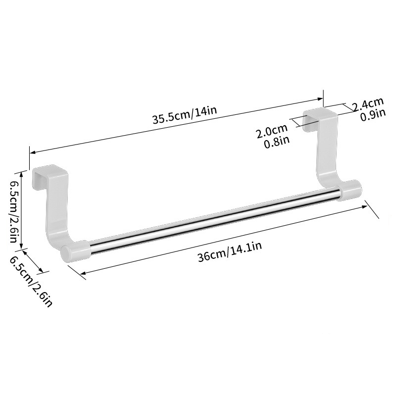 Porte-serviettes suspendu sans perceuse pour cuisine, organisateur de rangement sur porte d'armoire pour gants de torchon, porte-éponge: kaki foncé