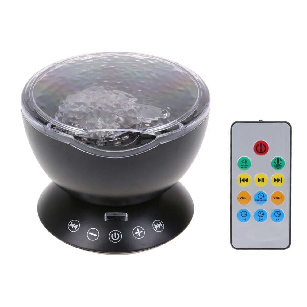 USB Powered LED Star Projector Light Music Bluetooth Remote Control Lamp Galaxy Starry Night Lamp Ocean Wave Projector: b NO Voice Control
