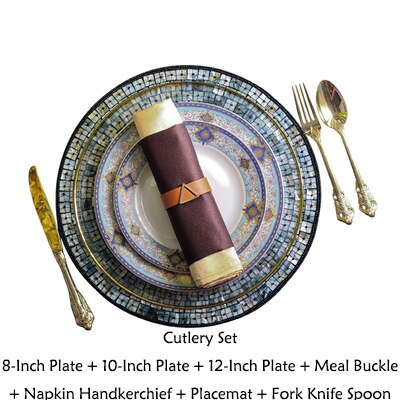 EECAMAIL Modern American Style Set Luxury Tableware European Western Plate Advanced Customization High Bone China