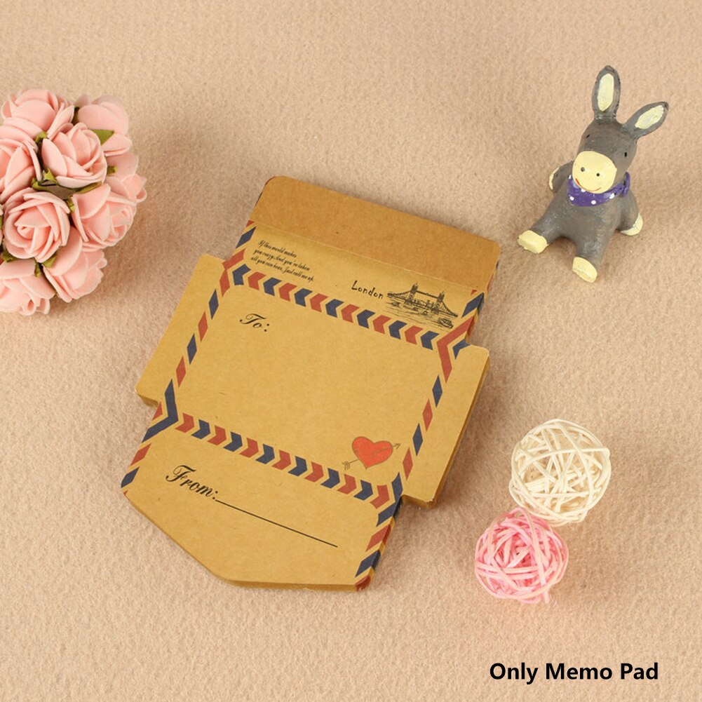 Memo Pad Small Portable Office 45 Sheets Home Schedule Stationery Paper School Self Stick Envelope Shape Notes