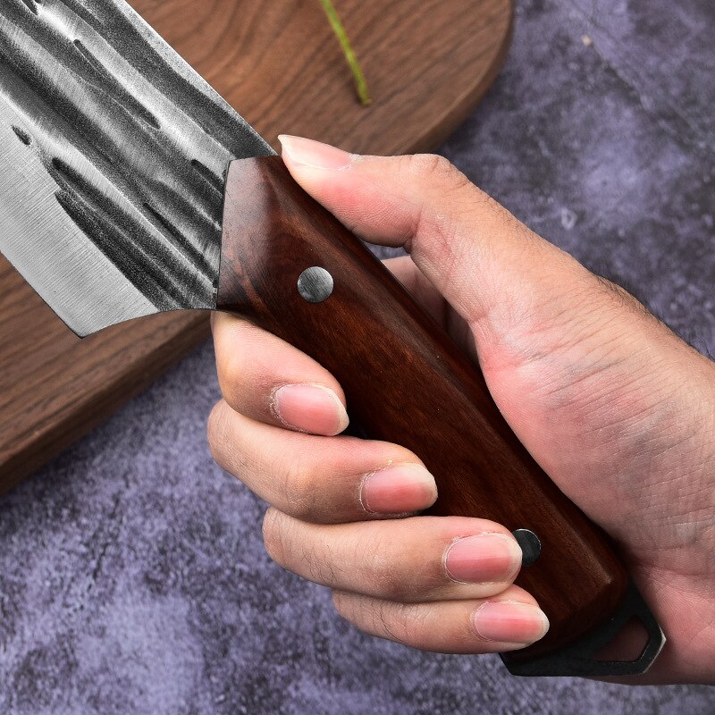 Forged Boning Knife Set Handmade Chef Knife Kitchen Knife Slaughtering Knife Wooden Handle Knife Cooking Tools