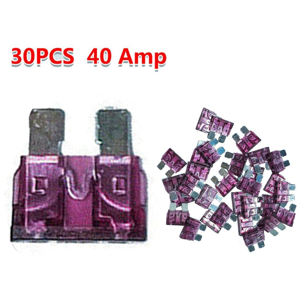 30PCS Mini ATC Blade Car Fuse 40A For Auto Car Truck SUV Audio Car Styling Auto Safety Blade Fuses Accessories