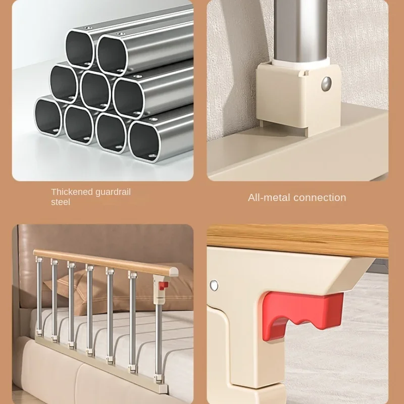 Riel de seguridad para cabecera de personas mayores, protector de cama de un solo lado, barrera anticaída para personas mayores, mango de asistencia para cama en casa