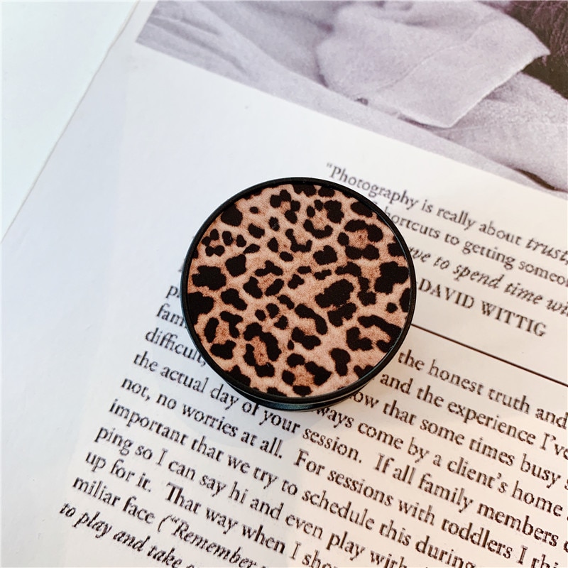 Luxury leopard Folding Stand Holder For Mobile Phone For iphone 11 pro XS Max Pad For Huawei For Samsung Grip Contraction capa: Style 1