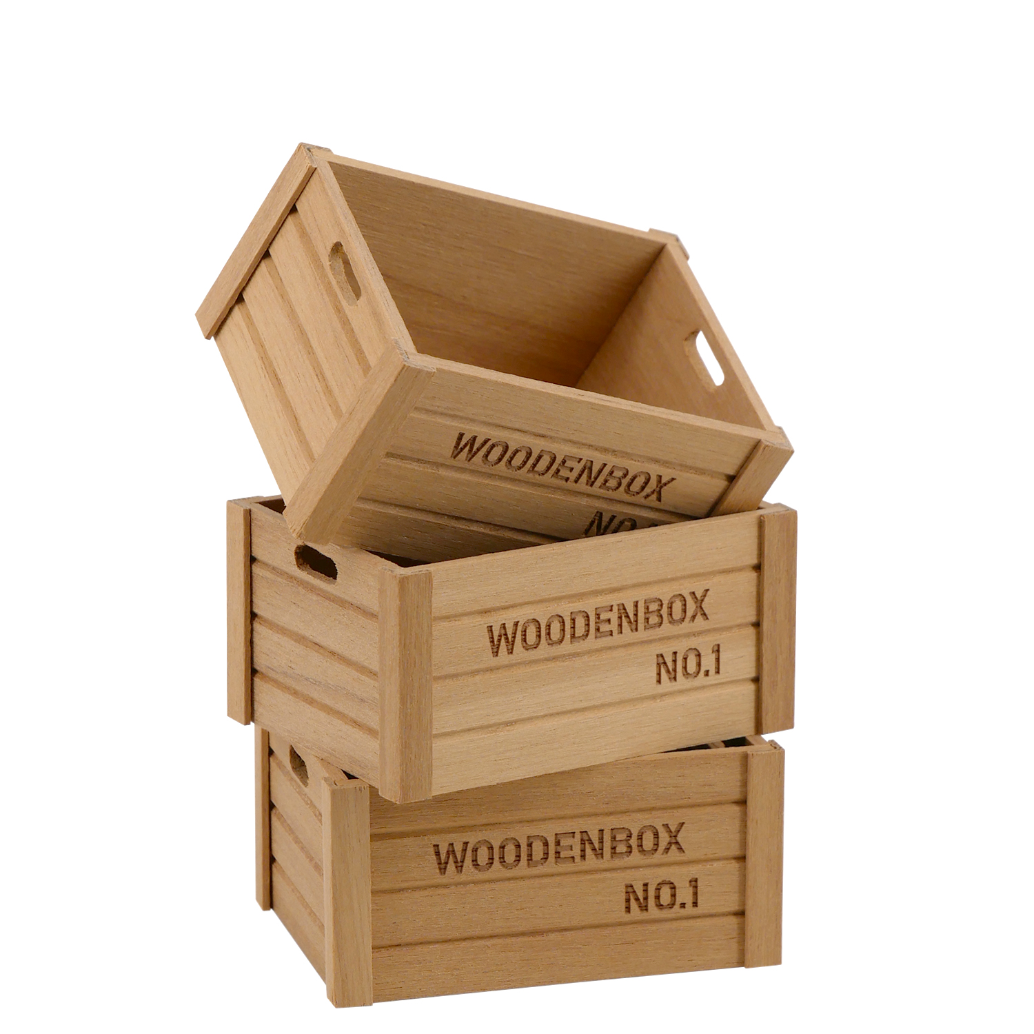 1/6 poppenhuis model meubelaccessoires minimodel Opbergdoos/houten kist