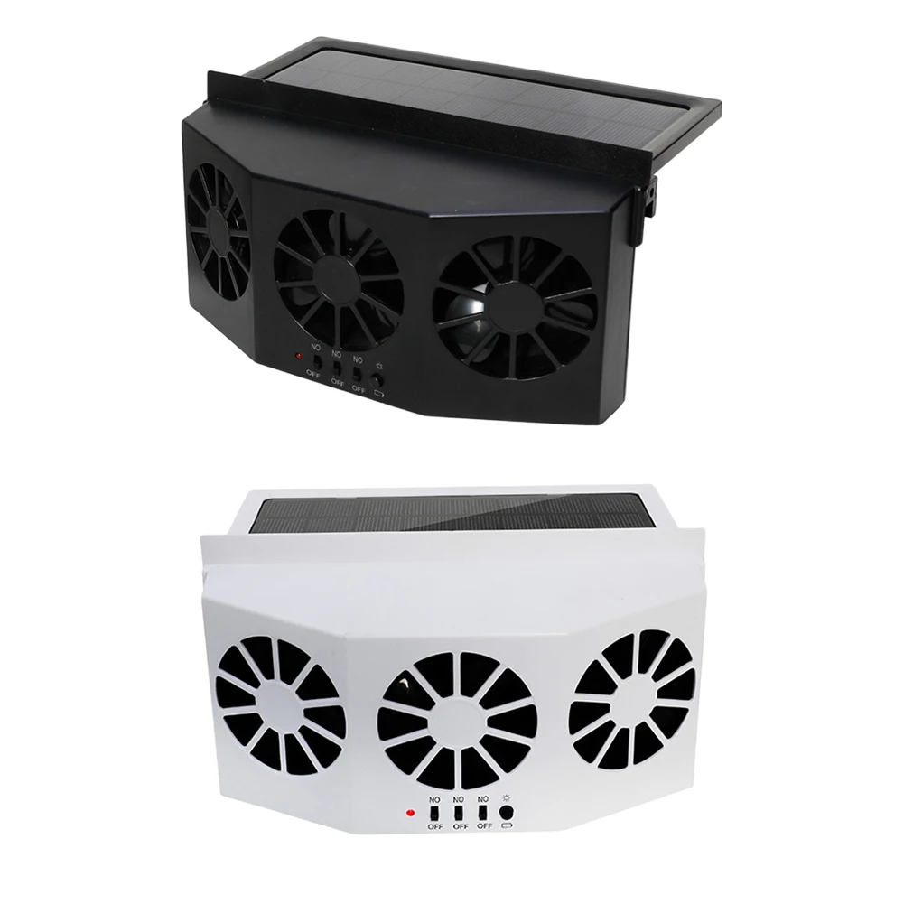 Ventilador de escape con energía Solar para coche, radiador de refrigeración para ventana, ahorro de energía, enfriador automático, desodorización portátil