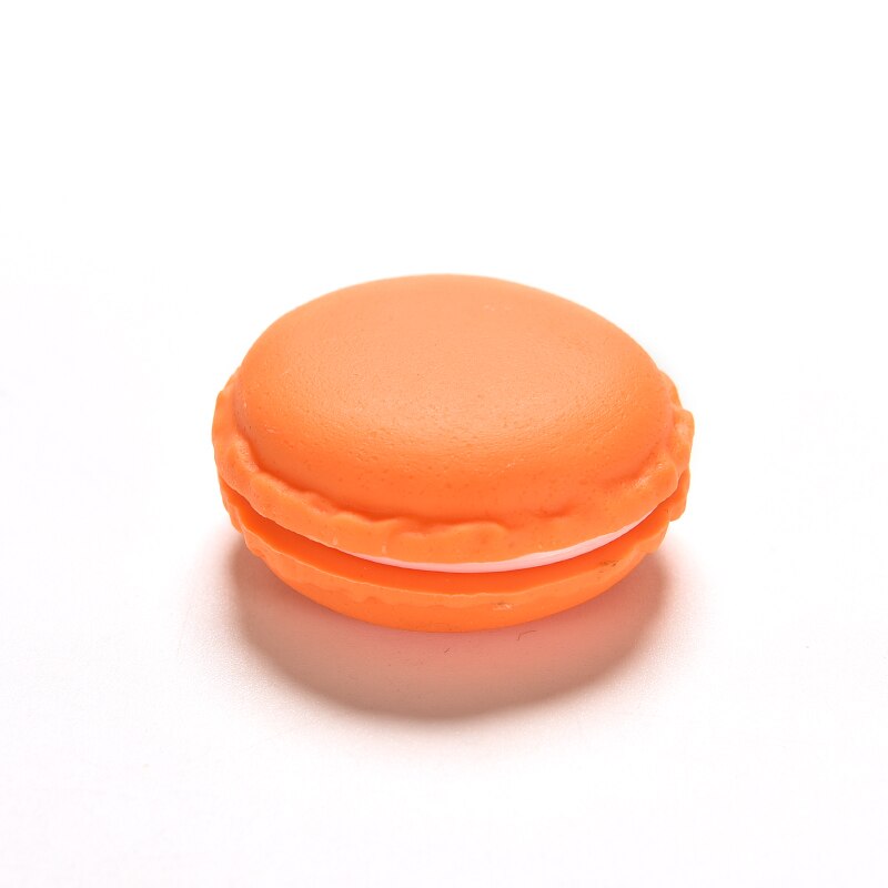 1pc söta godis dekoration klämma färg macaron mini förvaringsbox smyckeskrin pillerfodral födelsedag: Orange