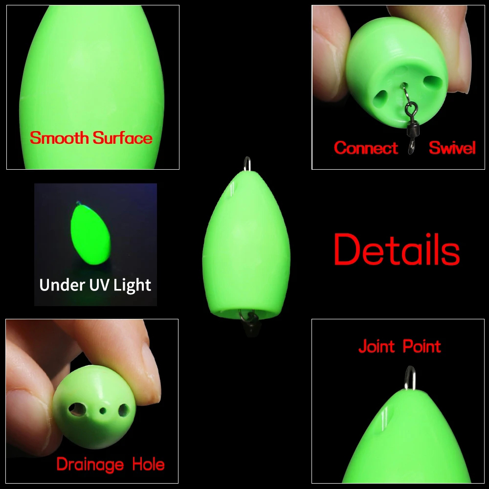 Elllv-lanzador asistido de 3 piezas, dispositivo de tiro largo flotante y hundido para señuelo de pesca, Texas Rig, accesorios de contrapeso de lentejuelas