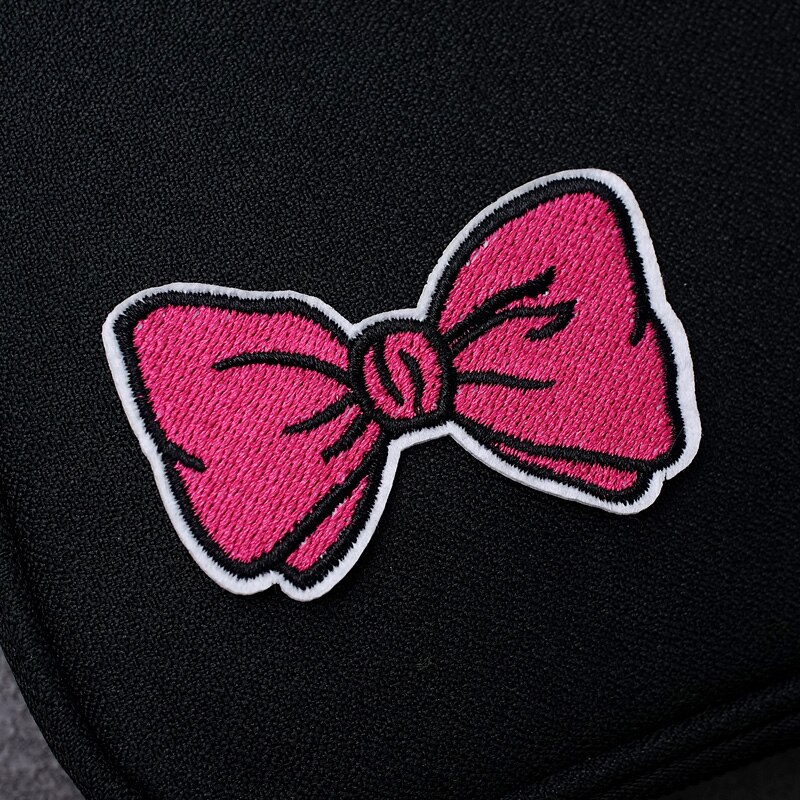 Boog Patch Size:6.2X4.0Cm Cartoon Ijzer Op Doek Geborduurde Applique Naaien Kleding Kleding Accessoires