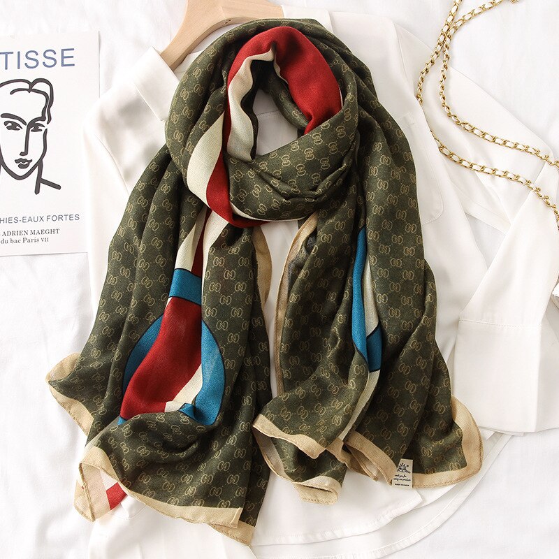 automne hiver femmes écharpe plage châle coton dame foulards bandana pashmina enveloppement hijab silencieux: 2