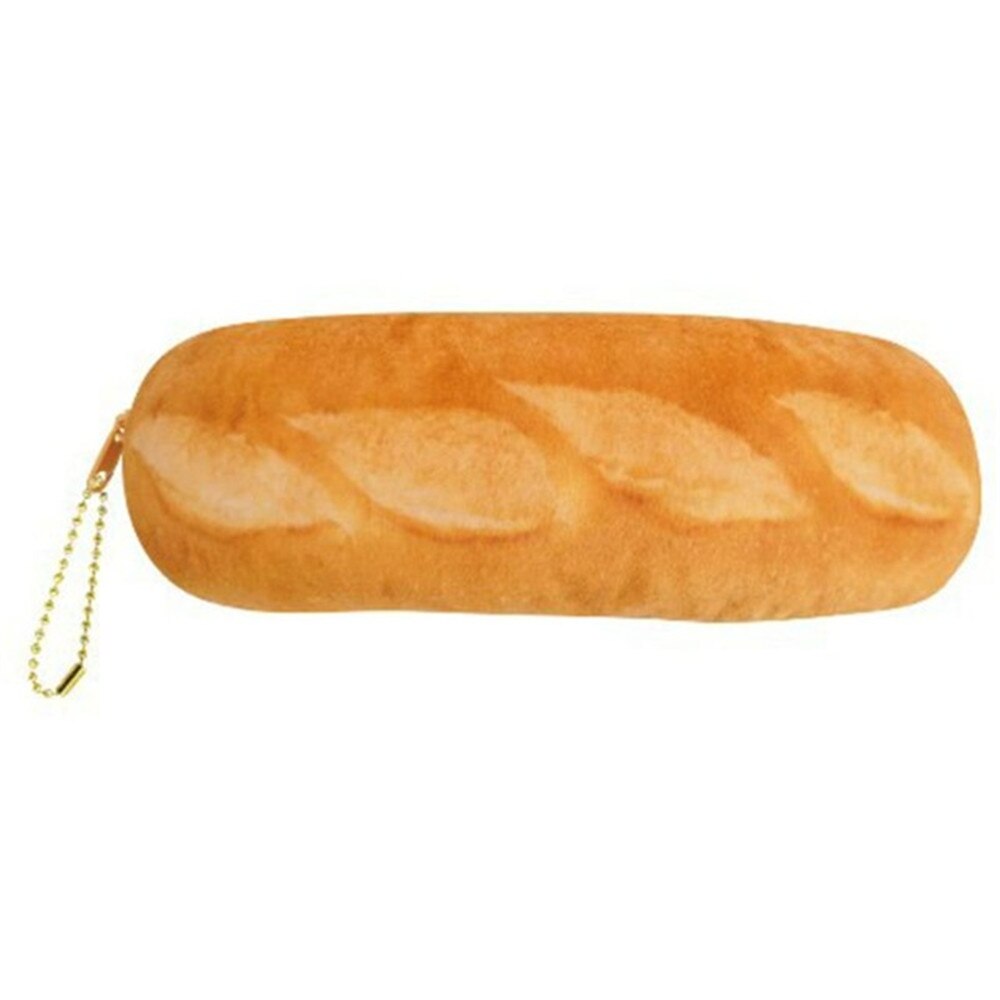 Cartoon French Bread Pencil Case Large Capacity Pen Bag Student Stationery School Trave Makeup Storage Tool: B
