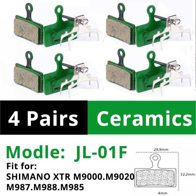 2 pares de MOTSUV de pastillas de freno para bicicletas MTB pastilla de freno de bicicleta SRAM AVID SHIMANO M315 M355 M365 M395 M445 M447 MT200 M525: 01F 2 Pairs Ceramics