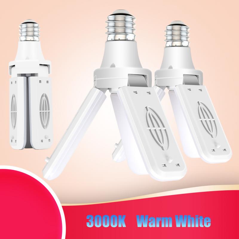 Luz LED para garaje, luces de techo deformables plegables, iluminación Industrial para el hogar superbrillante, almacén, taller, 30/40W, E26