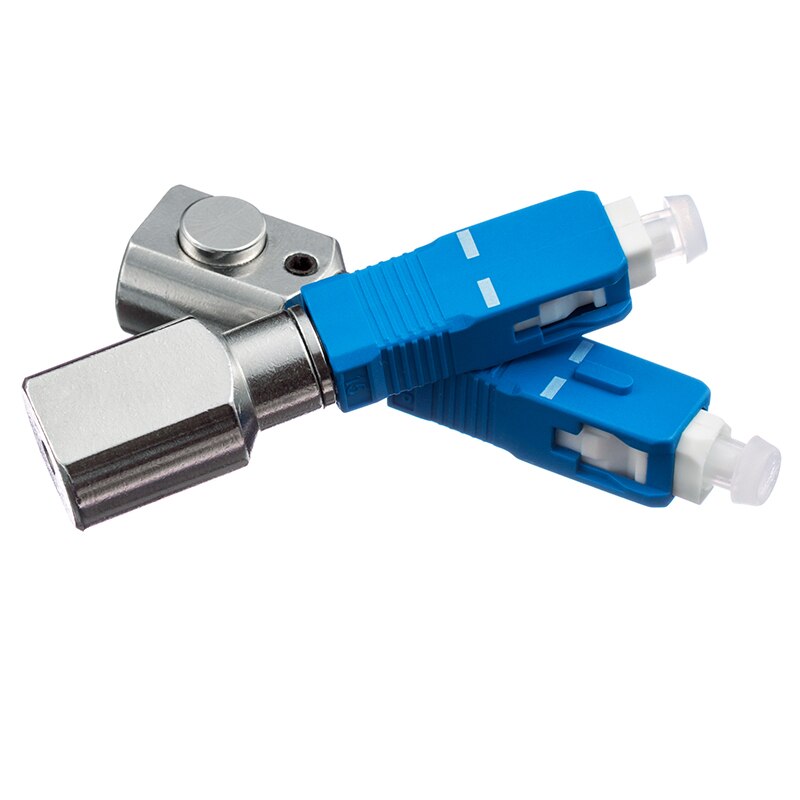 5 Stks/partij Sc Ronde Kale Glasvezel Adapter Connector Sc Flens Koppeling Optical Fiber Test Tijdelijke, sc Ronde Ontblote Fiber Adapter