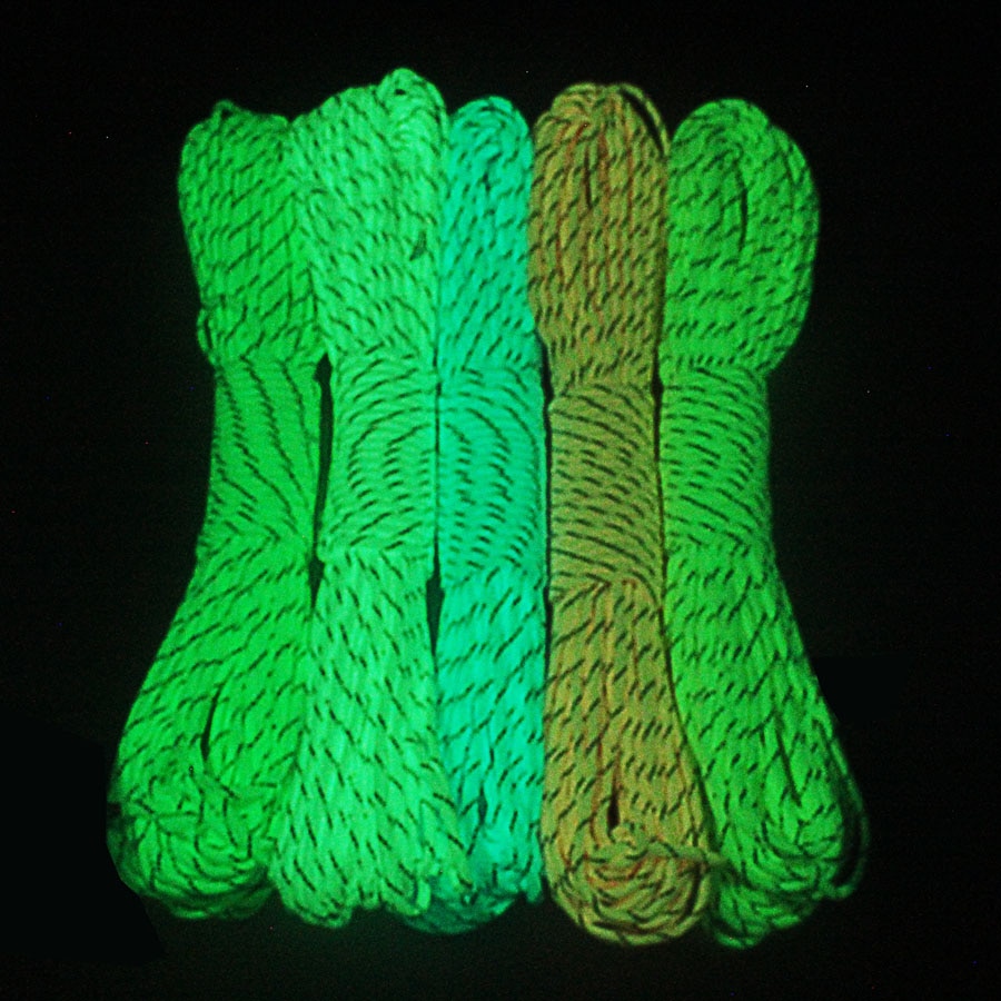 Glow In The Dark Reflecterende Paracord 9 Strengen 5 Kleuren Beschikbaar Survival Parachute Cord