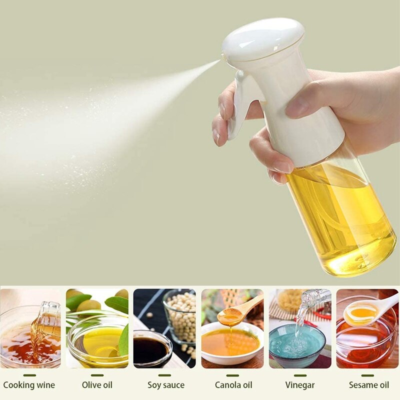 Pulverizador de aceite de oliva rellenable, botella para cocinar a la parrilla, 7Oz/210Ml, nebulizador de niebla fina, pulverizador, 2 uds.