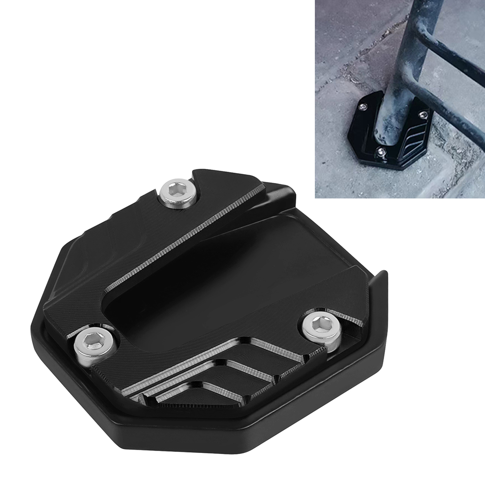 Accessori moto Scooter universali piastra di prolunga per cavalletto CNC supporto laterale per piede supporto Base antiscivolo cuscinetto ingranditore
