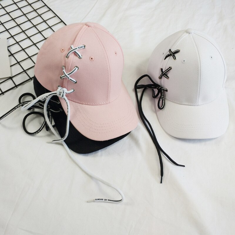 Gorra de béisbol con cordones de estilo hip hop para mujer, niña y hombre, de perfil bajo, negra, de ajuste flexible, clásica, deportiva y ajustable, lisa