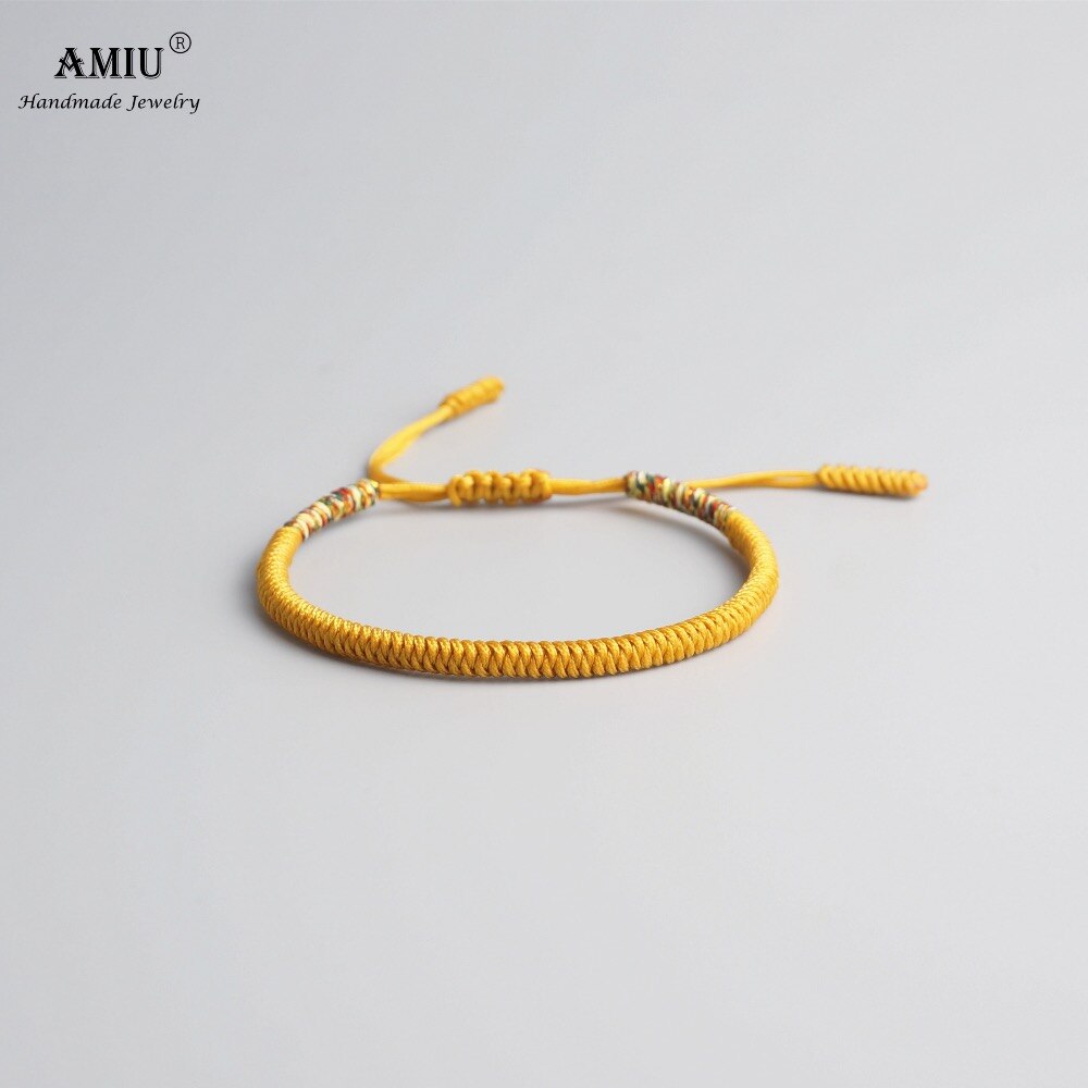 AMIU Multi Color Tibetan Buddhism Love Tibet Bracelets & Bangles For Women Men Handmade Knots Rope Budda Lucky Men Bracelet