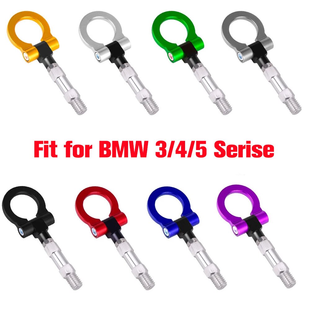 CNC Machine Aluminum Towing Hook Ring Kit On Tow Hook Eye Towing Colorful JDM Style For BMW 3/4/5 Series RS-TH008-12