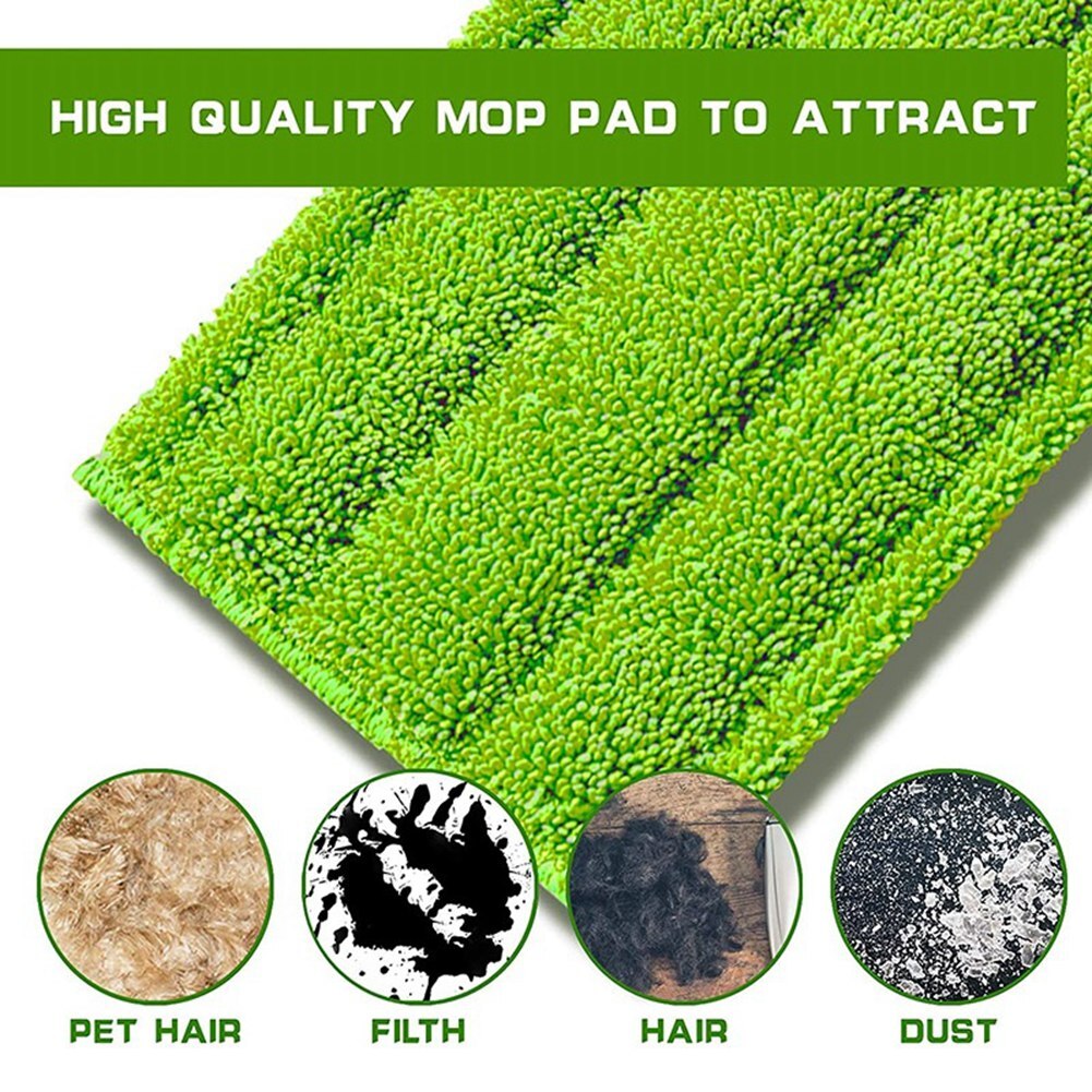 Almohadillas para mopa de microfibra, paquete de 6 almohadillas para mopa de microfibra reutilizables y lavables, almohadilla para mopa de microfibra, recargas de limpieza A