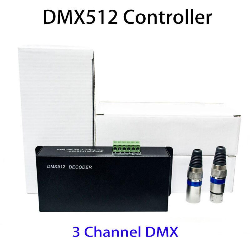 DMX512 Decoder Led Dimmer Driver Rgbw Controller DMX-512 3 4 Kanalen Decoder Controller Dimmer Voor Rgb Rgbw Led Strip 3-4 Ch * 8A: 3CH RGB