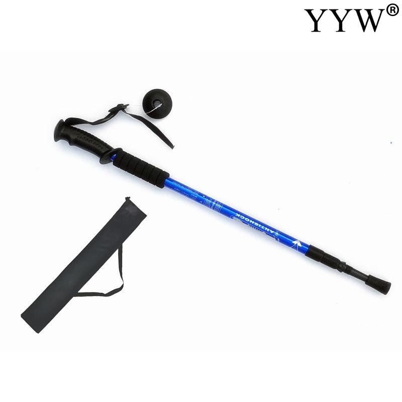 Foldable Nordic Walking Poles Trekking Poles Walking Sticks Telescopic Scandinavian Anti Shock Hiking Stick 2pcs/Set: blue