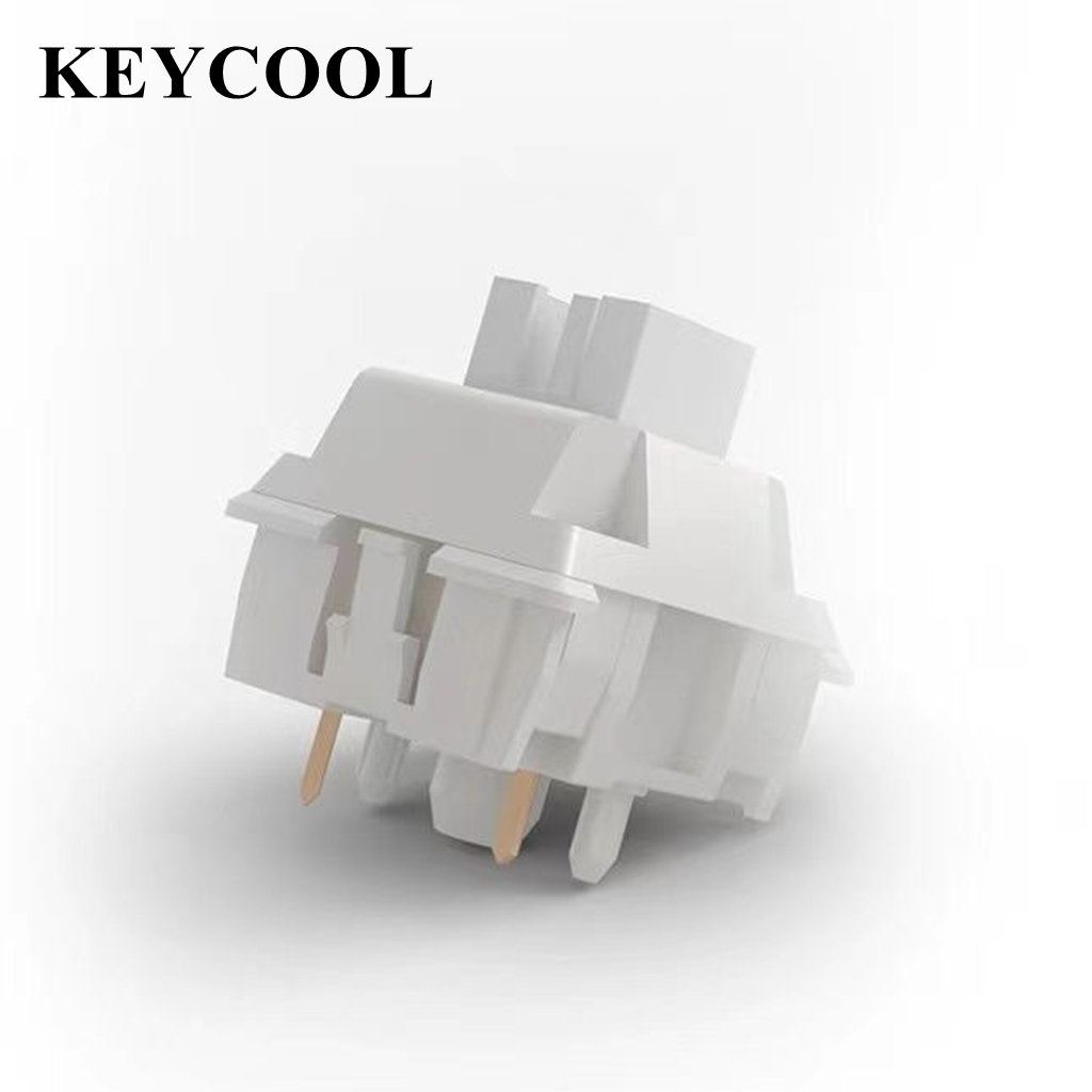 KEYCOOL Walk Snow Switch Biały HiFi 5 pinów 38g Liniowe fabryczne przełączniki smarowania Klawiatura mechaniczna POM MX Switch 21 mm Sprężyna