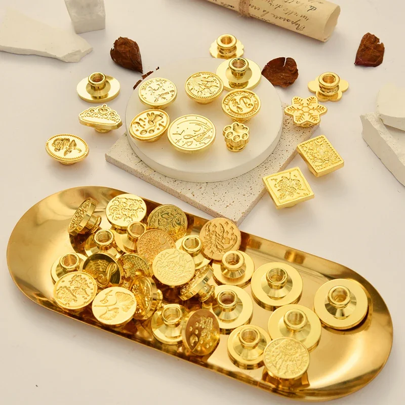 Wax Seal Stamp for Scrapbooking Photo Flower Paw Seal Wax Stamp Head Album Seal Stamp DIY Craft for Card Making ZT0102